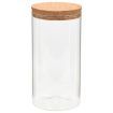 Storage Glass Jars with Cork Lid 6 pcs 1400 ml