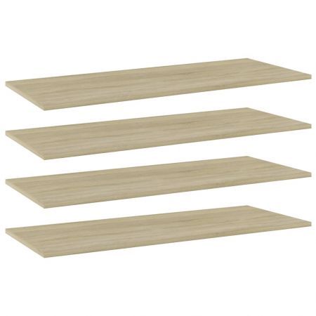 Bookshelf Boards 4 pcs Sonoma Oak 100x40x1.5 cm Engineered Wood