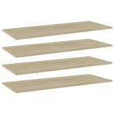 Bookshelf Boards 4 pcs Sonoma Oak 100x40x1.5 cm Engineered Wood