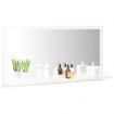 Bathroom Mirror High Gloss White 80x10.5x37 cm Engineered Wood