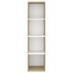 Wall-mounted TV Cabinet Sonoma Oak and White 37x37x142.5 cm Engineered Wood