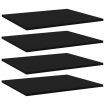 Bookshelf Boards 4 pcs Black 60x50x1.5 cm Engineered Wood