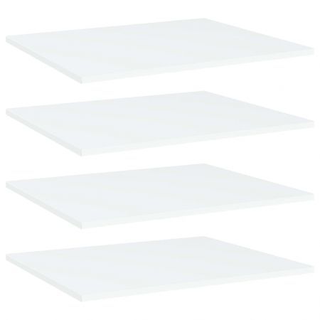 Bookshelf Boards 4 pcs White 60x50x1.5 cm Engineered Wood