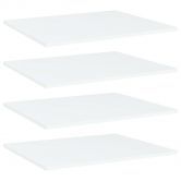 Bookshelf Boards 4 pcs White 60x50x1.5 cm Engineered Wood