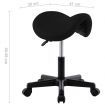 Work Stool Black Faux Leather