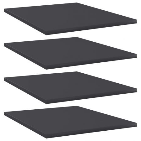 Bookshelf Boards 4 pcs Grey 40x50x1.5 cm Engineered Wood