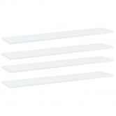 Bookshelf Boards 4 pcs White 100x20x1.5 cm Engineered Wood