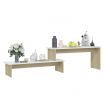 TV Cabinet Sonoma Oak and White 180x30x43 cm Engineered Wood