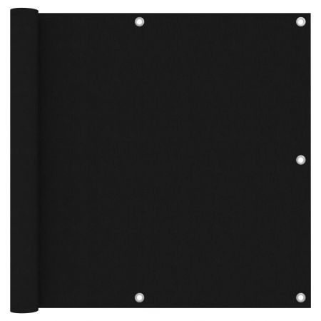 Balcony Screen Black 90x400 cm Oxford Fabric