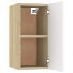 TV Cabinets 2 pcs White and Sonoma Oak 30.5x30x60 cm Engineered Wood