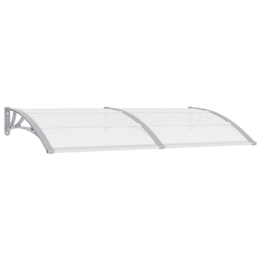 Door Canopy Grey and Transparent 200x80 cm PC