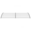 Door Canopy Grey and Transparent 200x80 cm PC
