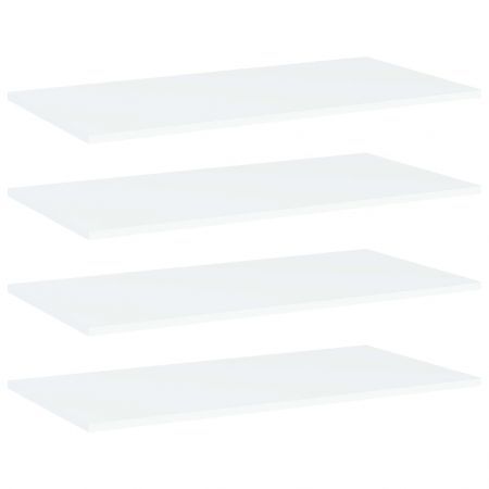 Bookshelf Boards 4 pcs White 80x40x1.5 cm Engineered Wood