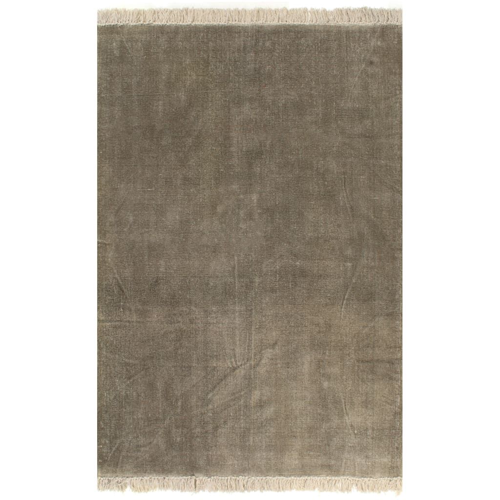 Kilim Rug Cotton 160x230 cm Taupe