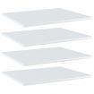 Bookshelf Boards 4 pcs High Gloss White 60x50x1.5 cm Engineered Wood