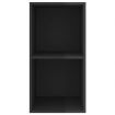 Wall-mounted TV Cabinet High Gloss Black 37x37x72 cm Engineered Wood