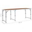 Foldable Camping Table Aluminium 180x60 cm