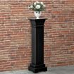Classic Square Pillar Plant Stand Black 17x17x66 cm MDF