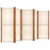 5-Panel Room Divider Cream White 350x180 cm