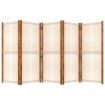 5-Panel Room Divider Cream White 350x180 cm