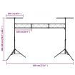 Light Stand Black 438x115x(180-300) cm Steel