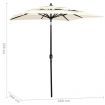 3-Tier Parasol with Aluminium Pole Sand 2x2 m