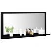 Bathroom Mirror Black 80x10.5x37 cm Engineered Wood