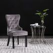 Dining Chairs 2 pcs Grey Velvet