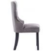 Dining Chairs 2 pcs Grey Velvet