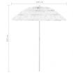 Hawaii Beach Umbrella White 180 cm