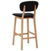 Bar Stools 2 pcs Black Fabric