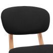 Bar Stools 2 pcs Black Fabric