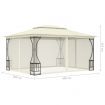 Gazebo with Nets 300x400x265 cm Cream