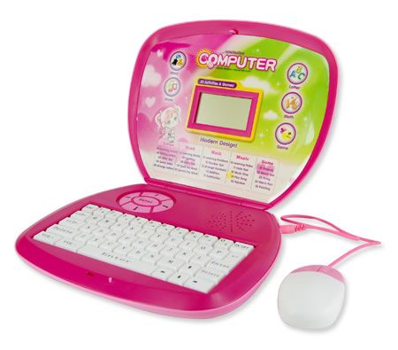 Pink Computer For Kids Children's Fun Educational Learning Laptop Computer in Pink - 20221E
