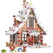 Christmas Gingerbread House kit Building Block Set Toys,with led Light,A Great Holiday Present Idea for Christmas (1455 Pieces)