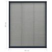 Plisse Insect Screen for Windows Aluminium Anthracite 60x80 cm