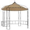 Gazebo 300x290 cm Taupe Round