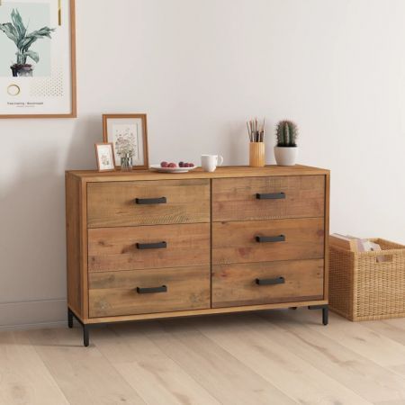 Sideboard Brown 110x35x70 cm Solid Pinewood