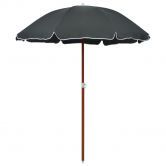 Parasol with Steel Pole 180 cm Anthracite