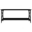 Coffee Table Black 100x45x45 cm Engineered Wood and Iron