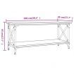 Coffee Table Black 100x45x45 cm Engineered Wood and Iron