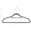 50 pcs Clothes Hanger Set Anti-slip Grey Velvet