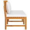 Day Bed with Cream Cushion 200x60x75 cm Solid Wood Acacia