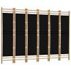 Folding 6-Panel Room Divider 240 cm Bamboo and Canvas