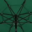 3-Tier Parasol with Aluminium Pole Green 3.5 m
