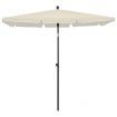 Garden Parasol with Pole 210x140 cm Sand