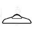 50 pcs Clothes Hanger Set Anti-slip Black Velvet