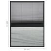 Plisse Insect Screen for Windows Aluminium 80x120 cm with Shade