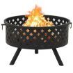 Fire Pit with Poker 68 cm XXL Steel