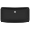 Luxury Basin Rectangular Matt Black 71x38 cm Ceramic